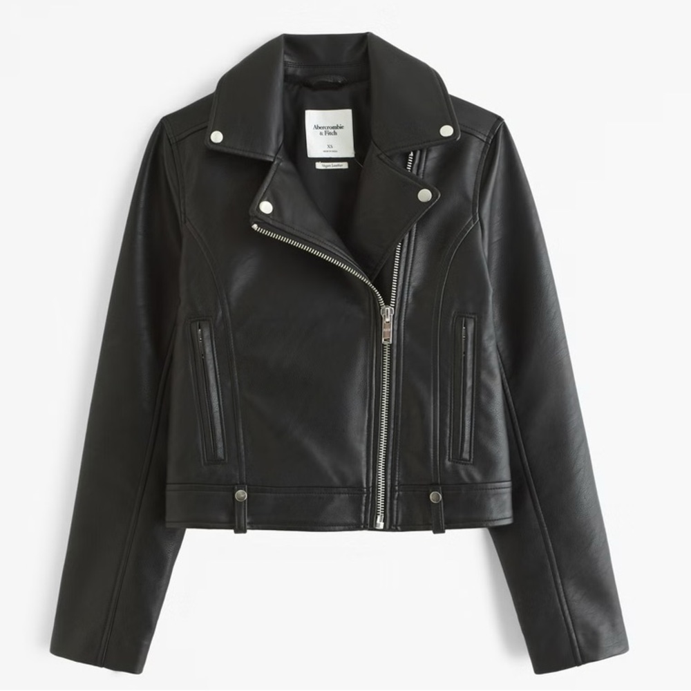 Abercrombie Vegan Leather Moto Jacket